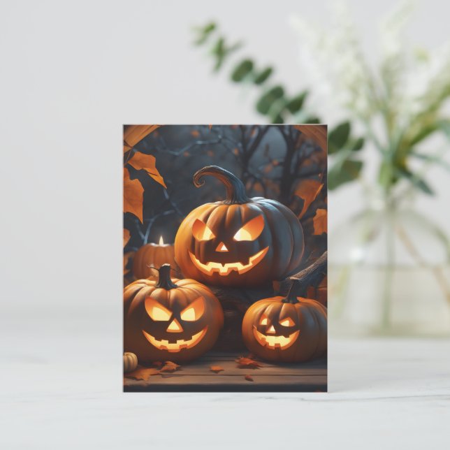 halloween decor design postcard (Standing Front)