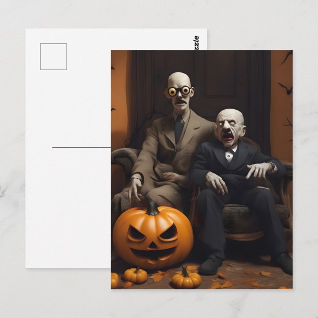 Halloween decor design postcard (Front/Back)