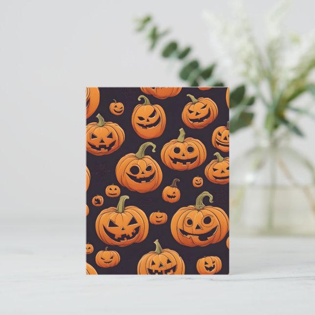 halloween decor design postcard (Standing Front)