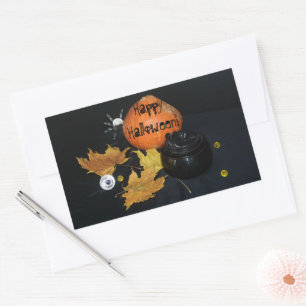 Halloween decor rectangular sticker