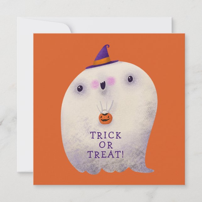 Halloween Decor Trick or Treat Cute Spooky Ghost (Front)