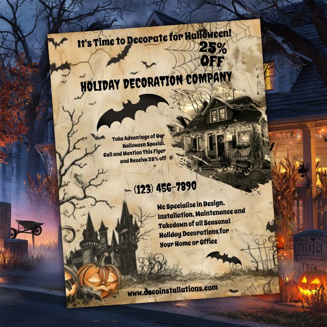 Halloween Decoration Business Flyer (Creator Uploaded)