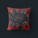 Halloween Decoration Monogram Cushion<br><div class="desc">Halloween. Halloween Party Decoration. Treat or Trick Characters, Halloween Magic Night Forest, Moon, Pumpkin Face, Halloween Magic Witch Woman, Spider Web, Scary, Monster, Black Cat, Bat. Illustration Hand Drawn Cartoon Paper Art, Cut paper Handmade style. Home > Home Décor > Pillows & Poufs > Throw Pillows Monogrammed. Cute Holiday Decoration,...</div>