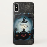 Halloween Decoration Treat or Trick Monster Case-Mate iPhone Case<br><div class="desc">Halloween. Halloween Party Decoration. Treat or Trick Characters,  31 October Halloween Magic Night Forest,  Pumpkin Face,  Halloween Magic Witch Woman,  Spider Web,  Scary,  Monster,  Black Cat,  Bat. Illustration Hand Drawn Cartoon Paper Art,  Cut paper Handmade style. Electronics > Phone Cases & Accessories > iPhone Cases > iPhone X Cases</div>