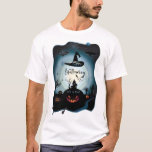 Halloween Decoration Treat or Trick Monster T-Shirt<br><div class="desc">Halloween. Halloween Party Decoration. Treat or Trick Characters,  Halloween Magic Night Forest,  Pumpkin Face,  Halloween Magic Witch Woman,  Spider Web,  Scary,  Monster,  Black Cat,  Bat. Birthday gifts,  Illustration Hand Drawn Cartoon Paper Art,  Cut paper Handmade style. T-Shirt for Him</div>