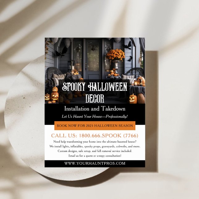 Halloween Decorations Service Flyer Template (Halloween Decorations Service Flyer Template)