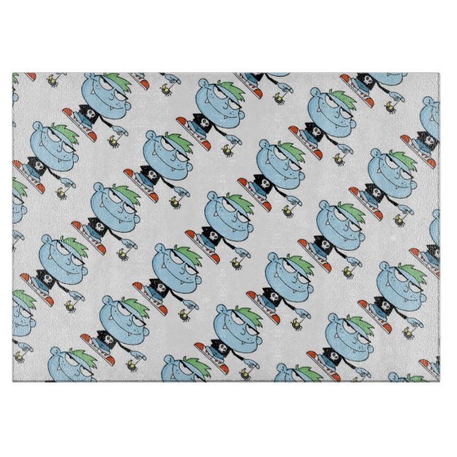 Halloween Decorative Glass Cutting Board/Monster Board (Front)