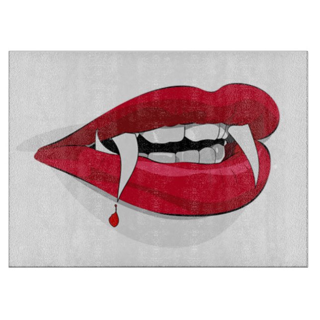 Halloween Decorative Glass Cutting Board/Teeth Cutting Board (Front)