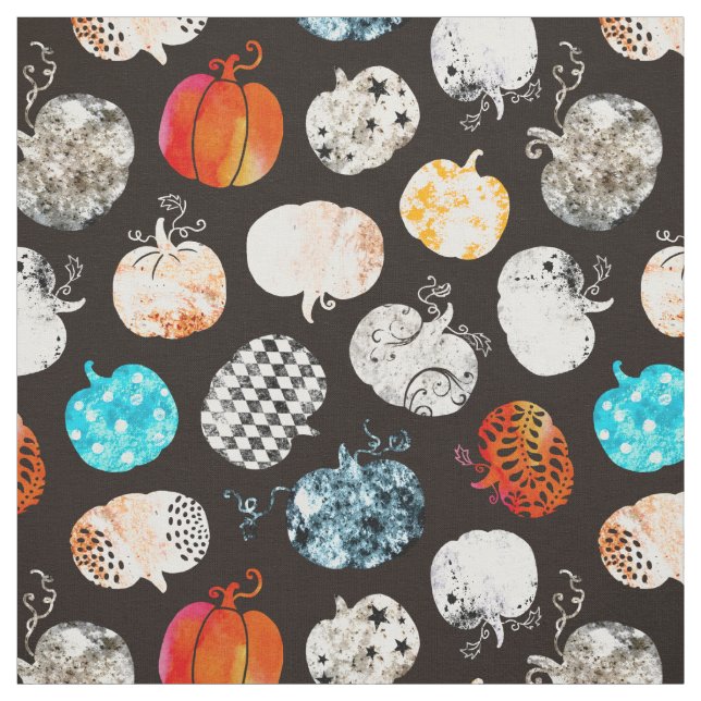 Halloween Decorative Pumpkin Pattern Fabric (Swatch)