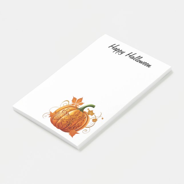 Halloween Decorative Pumpkin Post-it Notes (Angled)