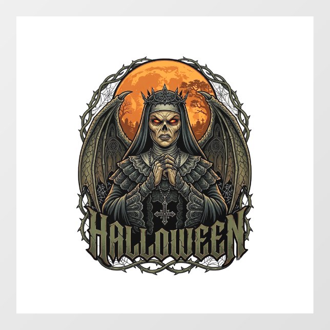 Halloween Demon Nun Crown Wings Orange Moon_1 (Sheet)