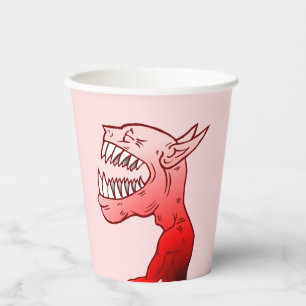 Halloween Demon on a Paper Cup