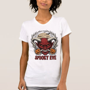 Halloween Demon Shirt with Vintage Engraving Pumpk