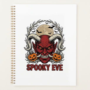 Halloween Demon Shirt with Vintage Engraving Pumpk Planner