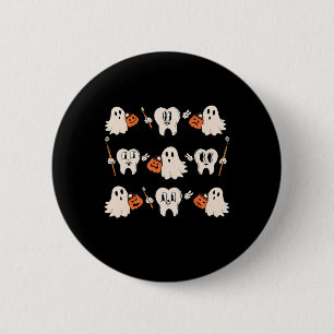 Halloween Dentist Dental Hygienist Teeth Ghost Pum 6 Cm Round Badge