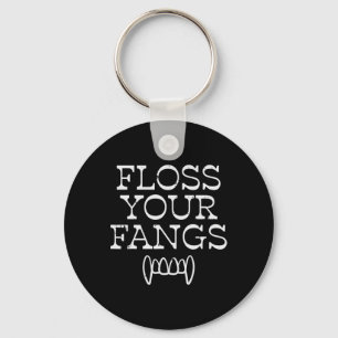 Halloween Dentist Floss Your Fangs Dental Vampire Key Ring