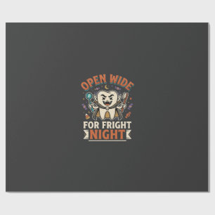 Halloween Dentist Fright Night Wrapping Paper