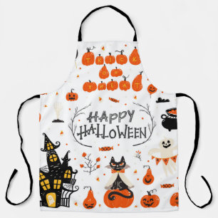 Halloween design elements. Halloween cliparts with Apron