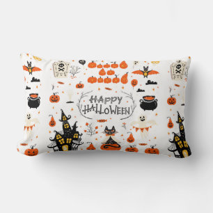 Halloween design elements. Halloween cliparts with Lumbar Cushion