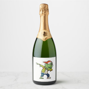 Halloween Design for Baseball Lovers  Sparkling Wine Label