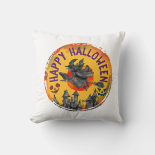 Halloween Design Happy Halloween Witch Cushion