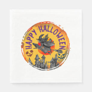 Halloween Design Happy Halloween Witch Napkin