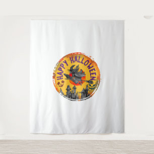 Halloween Design Happy Halloween Witch Tapestry