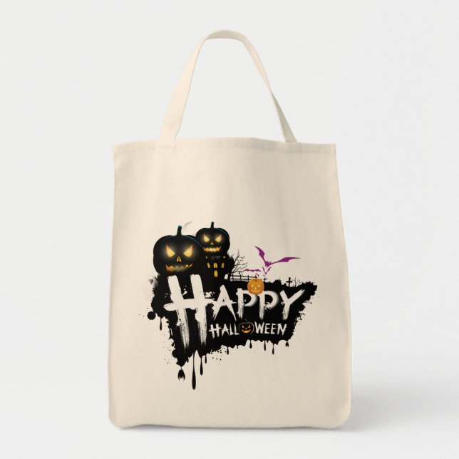 Halloween Design Tote Bag (Front)