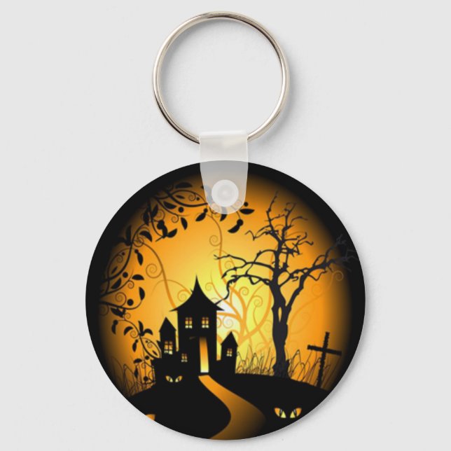 Halloween-design-vector.jpg Key Ring (Front)