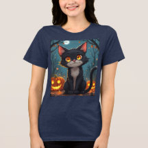Halloween Devil Cat: Mischievous & Spooky T-Shirt