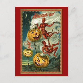 Halloween Devils & JOLs Postcard