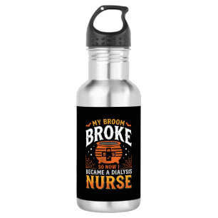 Halloween Dialysis Nurse Broom Broke Design_1 532 Ml Water Bottle