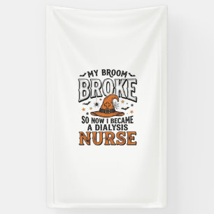 Halloween Dialysis Nurse Witch Broom Broke Shirt_1 Banner