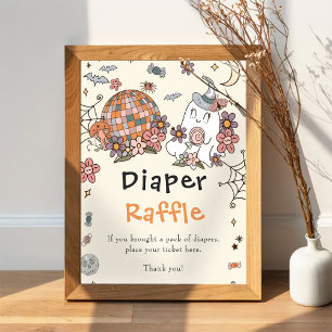 Halloween Diaper Raffle Baby Shower Game Sign