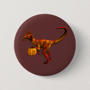 Halloween Dilophosaurus 6 Cm Round Badge