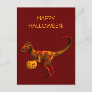 Halloween Dilophosaurus Postcard