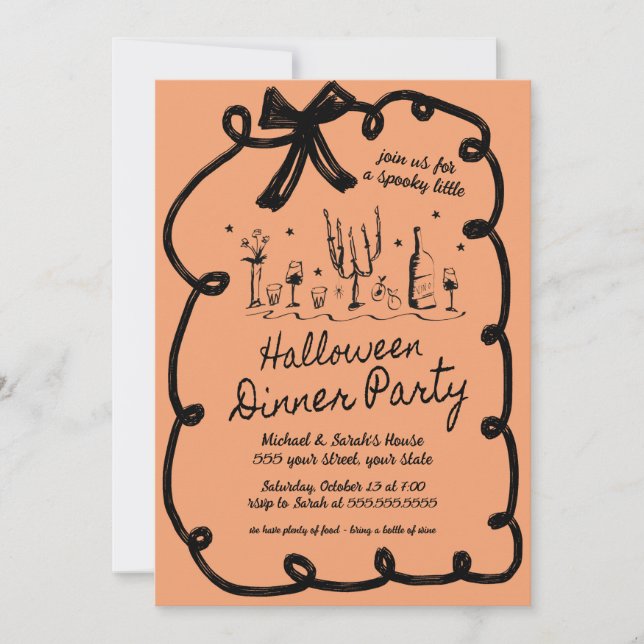 Halloween Dinner Party Invitation (Front)