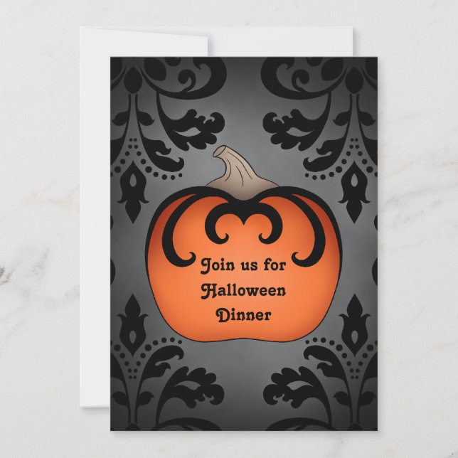 Halloween dinner party invitation (Front)