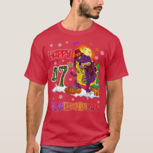 Halloween Dinosaur Christmas Birthday 47th HalloTh T-Shirt