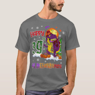 Halloween Dinosaur Christmas Men Women 39th HalloT T-Shirt