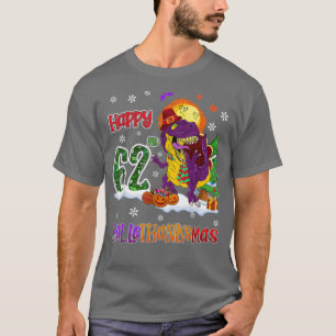 Halloween Dinosaur Christmas Nana Papa 62nd HalloT T-Shirt