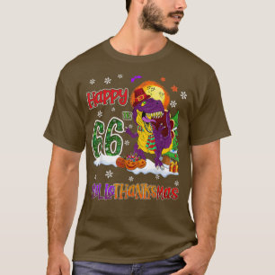 Halloween Dinosaur Christmas Nana Papa 66th HalloT T-Shirt