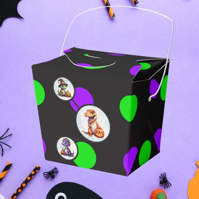 Halloween Dinosaur Dino-Mash Party Favour Box (Halloween Dinosaur Favor Box)
