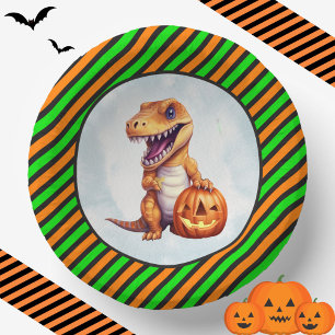 Halloween Dinosaur Dino-Mash Party Paper Plate