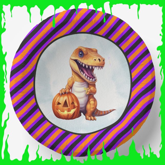 Halloween Dinosaur Dino-Mash Party Paper Plate (Halloween Dinosaur Dino-Mash Party Paper Bowls)