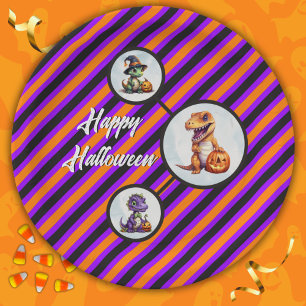 Halloween Dinosaur Dino-Mash Party Paper Plate