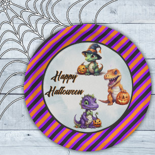 Halloween Dinosaur Dino-Mash Party Paper Plate