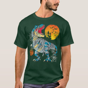 Halloween Dinosaur Mummy Tre Kids Boys Pumpkin Ca T-Shirt