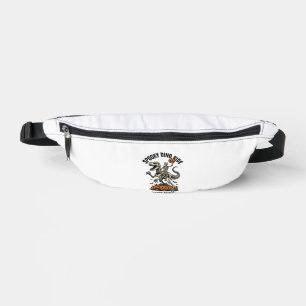Halloween Dinosaur Skeleton Vintage Trick Ride_1 Bum Bags