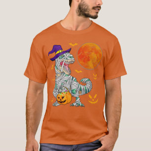 Halloween Dinosaur T Re Mummy Pumpkin Boys Men Kid T-Shirt